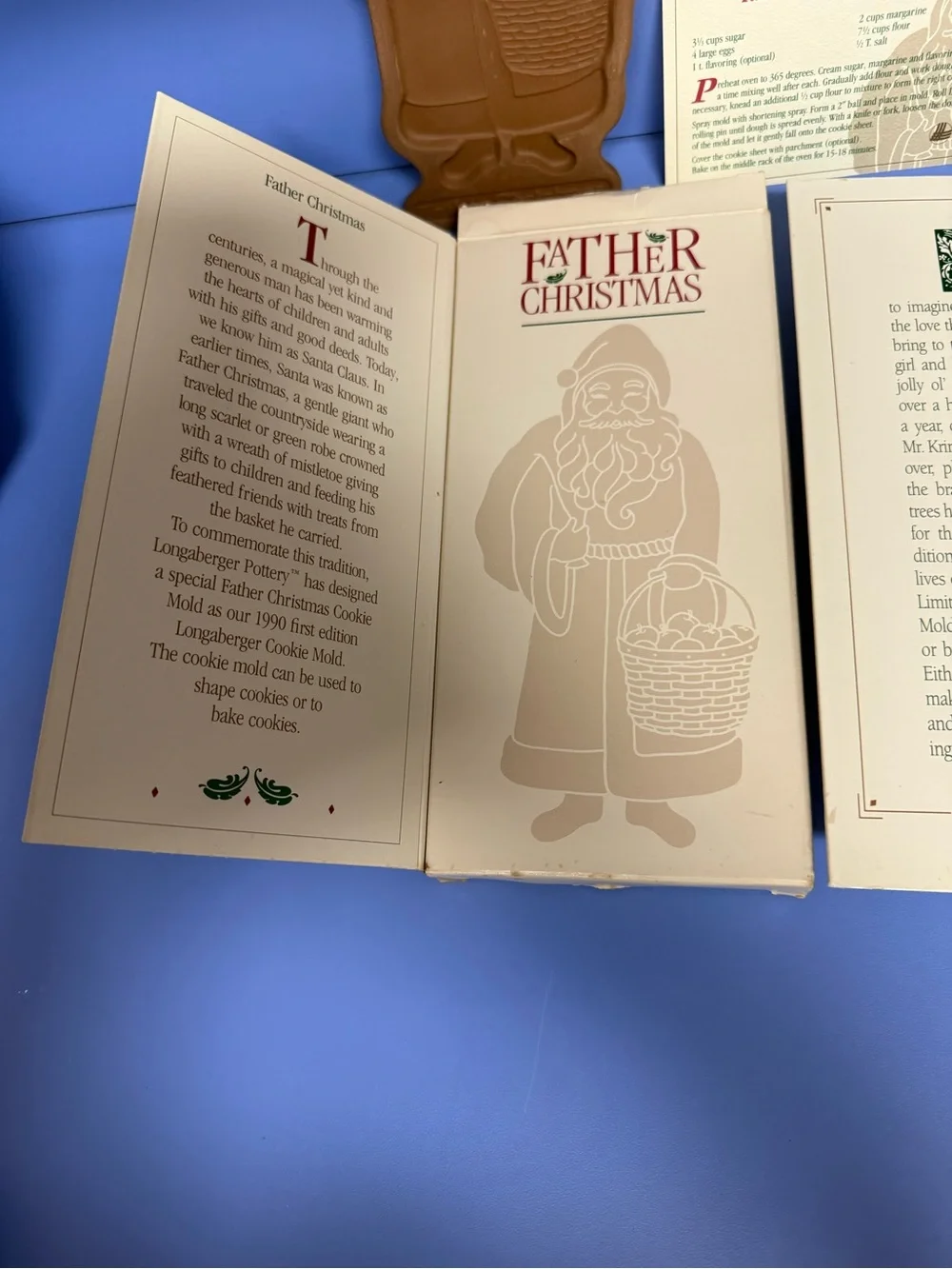 Longaberger 1990 and 1991 Santa cookie molds